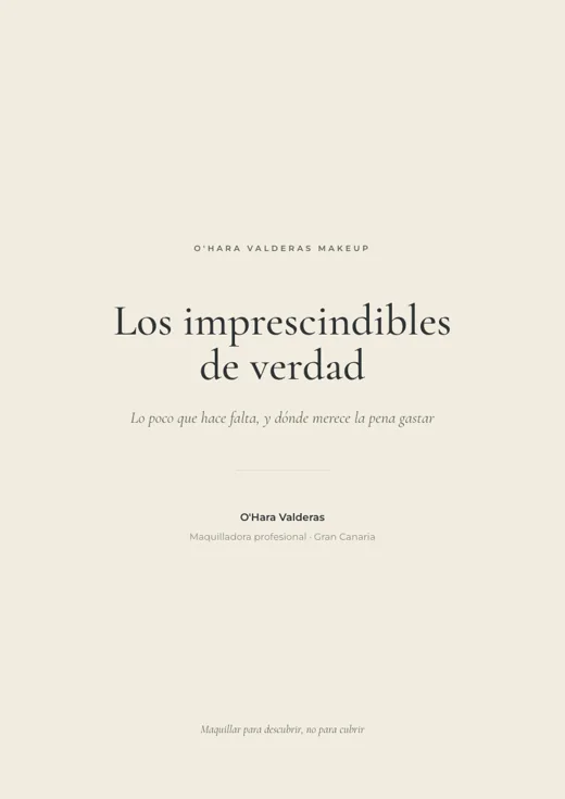 Guía Los imprescindibles de verdad, de O'Hara Valderas