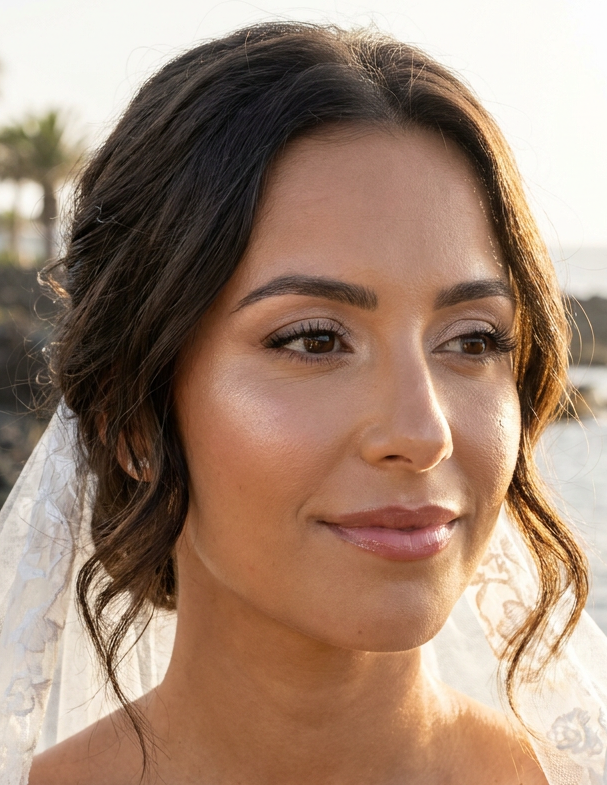 Maquillaje de novia natural y luminoso para boda 2027 en Gran Canaria